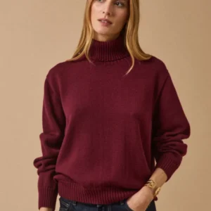 Damenpullover mit Rollkragen aus Merinowolle - Cyrillus X les 3 Tricoteurs