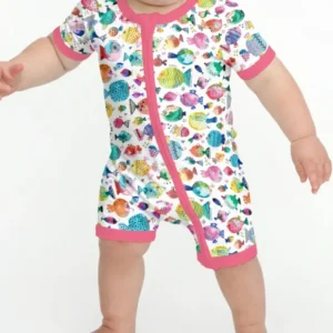 Rainbow Reef Fish Bamboo Shorty Zippy