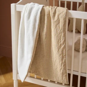 Babydecke Vichy und Mikrofleece