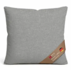 biberna Melange-Flanell Kissenbezug Sturmgrau – Biber