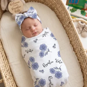 Blue Rose Signature Bamboo Swaddle Blanket