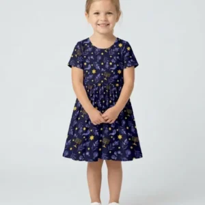 Rosh Hashanah Night Family Matching Bamboo Twirl Dress