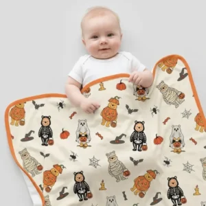 Retro Trick Or Treat Bamboo Blanket
