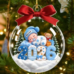 Sweet Dreams Baby Christmas Acrylic Ornament