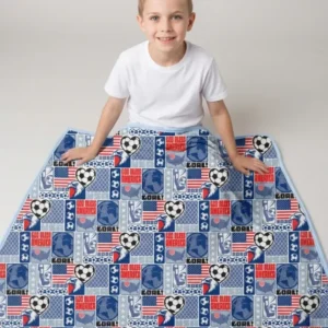 World Soccer God Bless America Bamboo Blanket