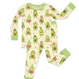 Avocado Fiesta Bamboo Two Piece Long Sleeve Pajama Set