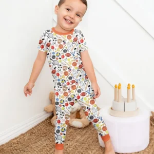 So Much Fun with Sports Bamboo Two Piece Short Sleeve Pajama Set