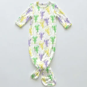 Mardi Gras Crawfish Family Matching Bamboo Knot Gown