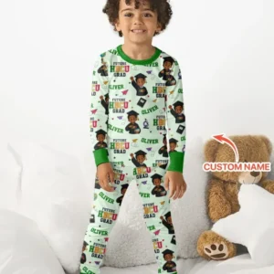 Custom Name Future HBCU Grad Bamboo Two Piece Long Sleeve Pajama Set
