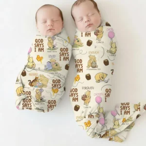 God Says I Am Little Blessings swaddle blanket