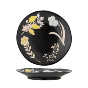 Servierplatte Coco – Geprägtes Blumenmuster mit matter Glasur