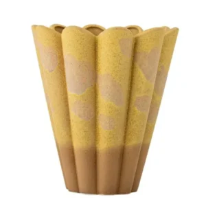 Vase „Yellow Brülé“ – aus Steingut