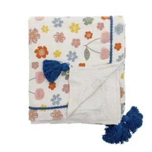 Tagesdecke Lilia - Bunt, aus recycelter Baumwolle