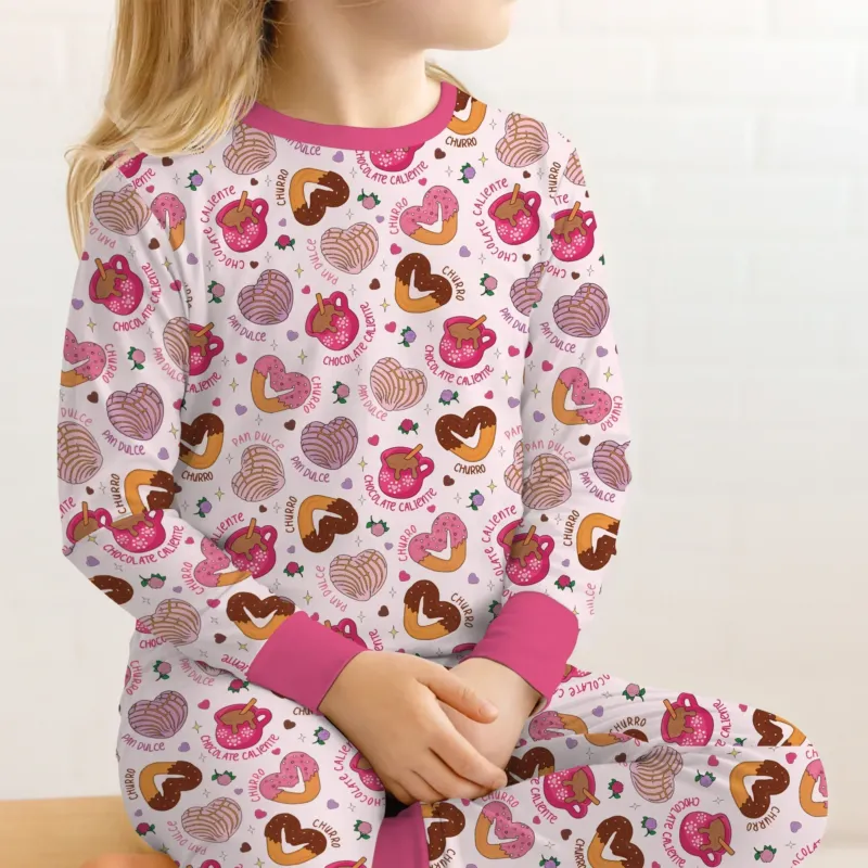 Te quiero un churro Bamboo Two Piece Long Sleeve Pajama Set
