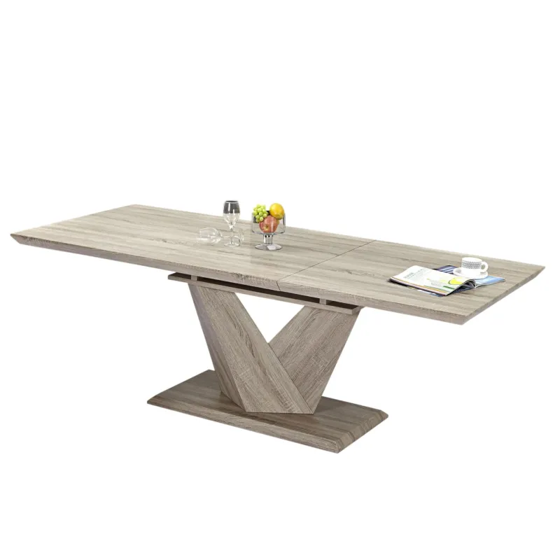 Eclipse Dining Table with Extension in Washed Oak