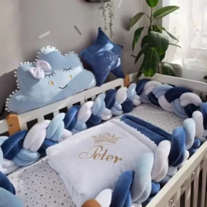 Baby bedding set for boy navi blue. KARI studio