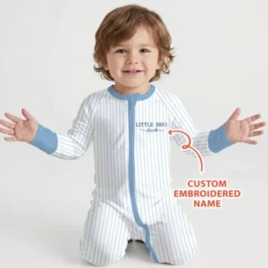 Custom Embroidered Name Little Bro Bamboo Convertible Zippy