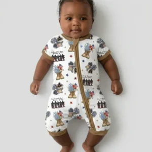 Honor the Brave Family Matching Bamboo Shorty Zippy