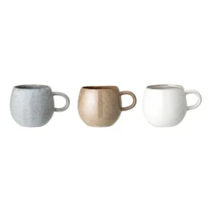 Becher Noiré - aus Steingut gefertigt / 3er Set