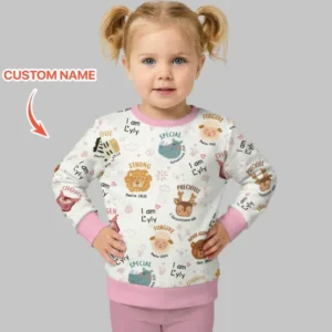 God’s Little Zoo Custom Name Bamboo Crewneck Sweatshirt