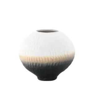 Vase „Aurea“ Ø 24 cm – Beige mit Farbverlauf