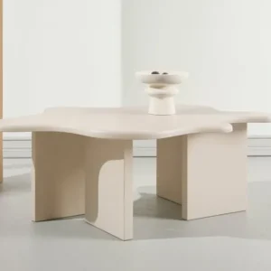 Couchtisch Calmera - in Beige mit einzigartiger Form