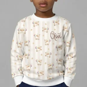 Child Of God Embroidered Baby Bamboo Crewneck Sweatshirt