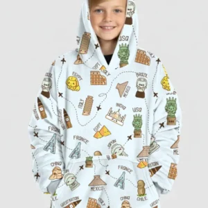 Kawaii World Tour Wearable Bamboo Blanket Hoodie