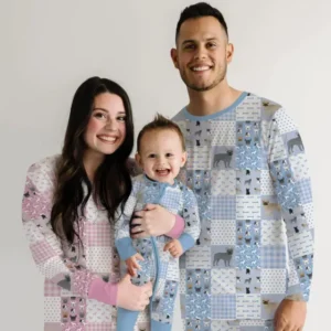 Frenchies Patchwork Family Matching Bamboo Convertible Zippy