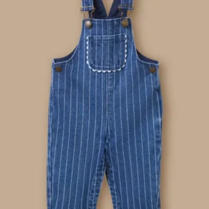 Gestreifte Denim-Latzhose für Babys
