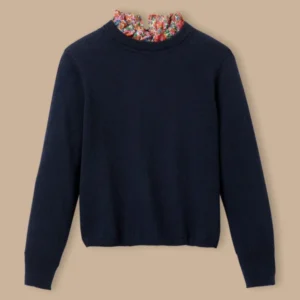 Mädchenpullover mit Kragen aus Liberty®-Stoff