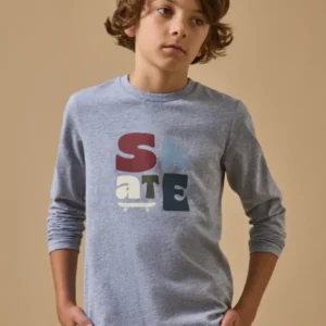 Jungen T-Shirt mit Druckmotiv – Bio-Baumwolle