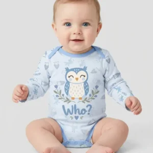 Custom Name Twin Owl Who's Who Bamboo Bodysuit