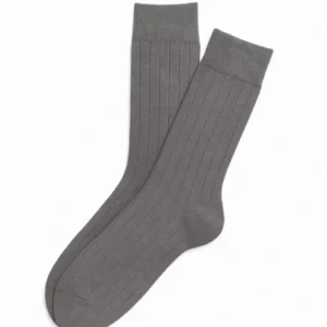 Chaussettes laine et coton brume homme 1