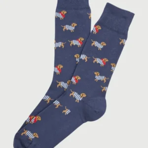 Chaussettes coton tobbie marine homme 1