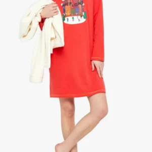 Chemise de nuit Femme Matin à glace Rouge 1