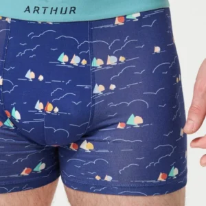 Boxer homme Tranquill'été Imprimé voiliers multicolores 1
