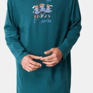 Maxi Tee-shirt Homme Teddy mou(r)squetaires Vert 1
