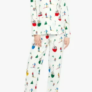 Pyjama boutonné Femme Mont Pyjama Blanc 1