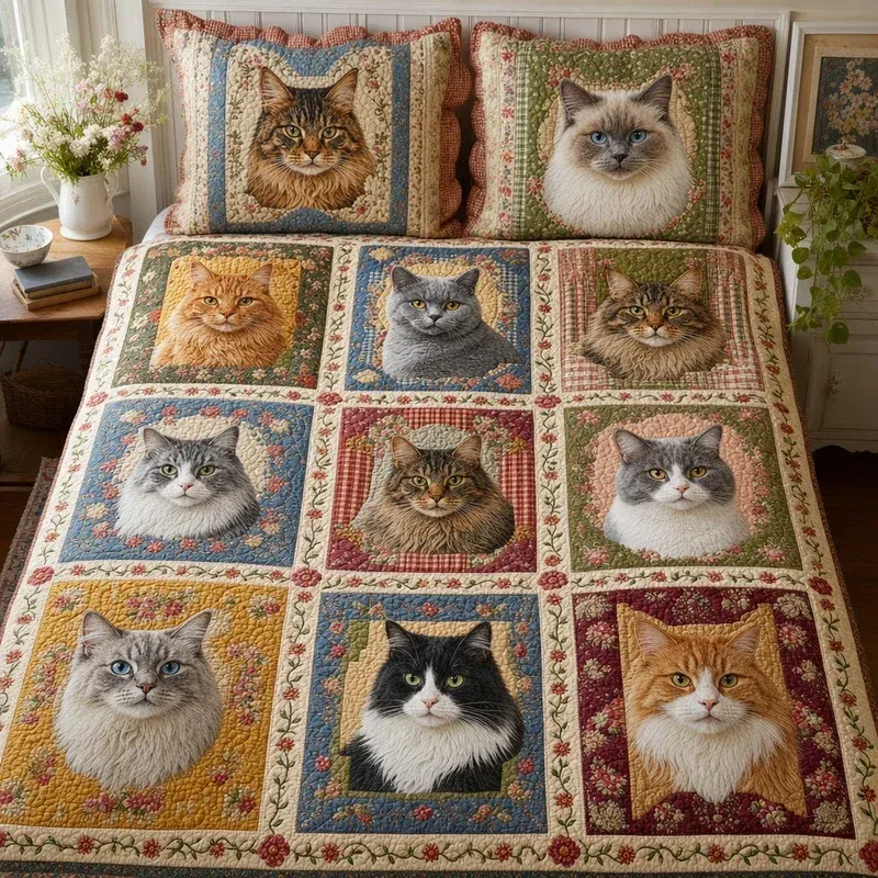 Alabaster Pawsome Bamboo Quilt Bedding Set