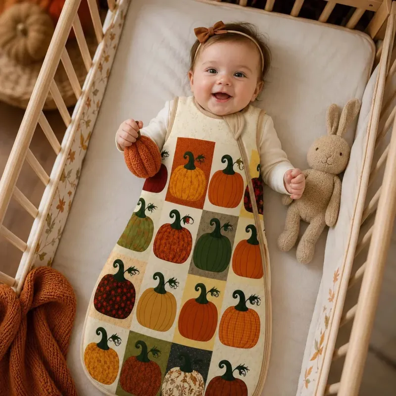 Autumn Pumpkin Patch Bamboo Sleep Bag
