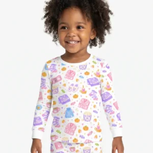 Cozy Halloween Movie Night Bamboo Two Piece Long Sleeve Pajama Set