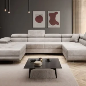 Designer Sofa Lago mit Schlaf - und Klappfunktion in Cord