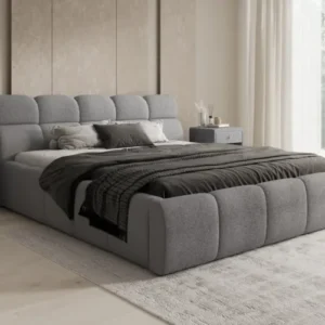 Designer Polsterbett Dallas Bouclé mit Stauraum
