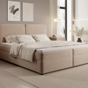 Boxspringbett Mira in Strukturstoff mit Stauraum