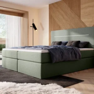 Boxspringbett Sejour Bouclé mit LED u. Stauraum
