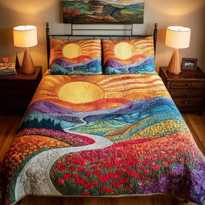 Bright Light Bamboo Quilt Bedding Set