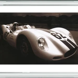 Brookpace Fine Art - 1958 LISTER JAGUAR-Wandbild-Brookpace Lascelles-Manhattan / Spiegelrahmen-TOJU Interior