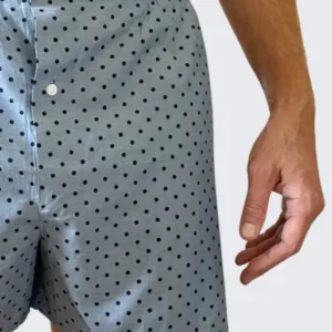 Caleçon homme à pois bleu marine 1