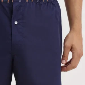 Caleçon homme uni bleu marine 1